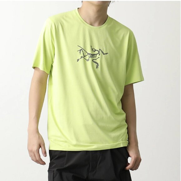 Arc'teryx Cormac Logo Short Sleeve T-Shirt Tee Top Yellow Size XL - Picture 1 of 16